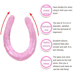Double-Ended Transparent Crystal Dildo for Women